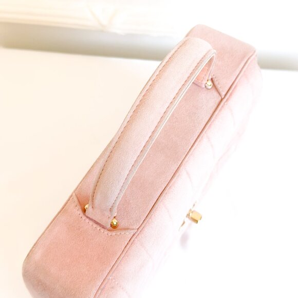 Chanel Pink Suede Top Handle Bag - Picture 7 of 16